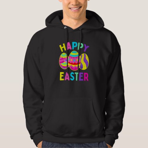 Happy Easter Day  Cute Colorful Egg Hunting Women  Hoodie