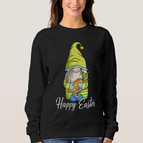 Happy Easter Day Cute Easter Gnome Eggs Hunting Ba Sweatshirt
