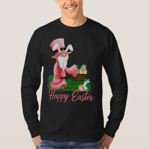Happy Easter Day Cute Easter Gnome Eggs Hunting Ba T_Shirt