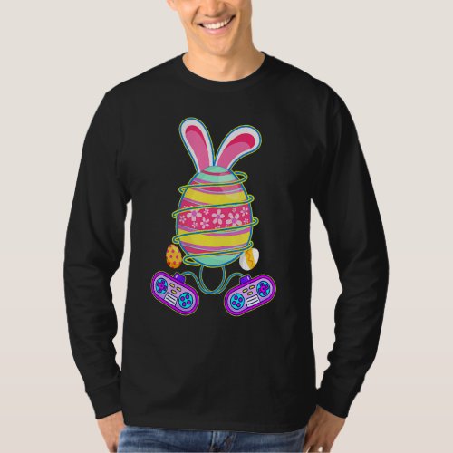 Happy Easter Day Easter Bunny Egg Game Controllers T_Shirt