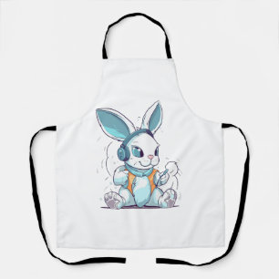 Happy Easter Day Egg Bunny Funny Gamer Boys Kids Apron