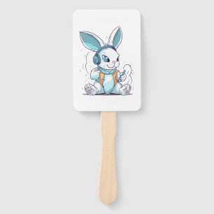 Happy Easter Day Egg Bunny Funny Gamer Boys Kids Hand Fan