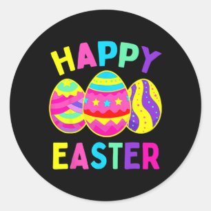 Happy Easter Day Eggs Happy Easter Day Women  Classic Round Sticker