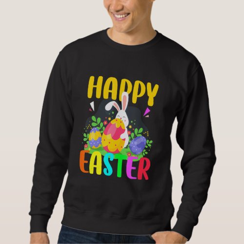 Happy Easter Day For Man Woman Youth Kid With Cute Sweatshirt