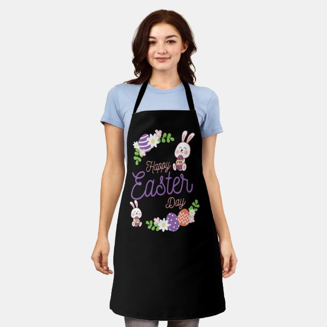 Happy Easter Day, Funny Easter Day Apron (Worn)