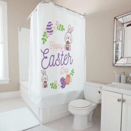Happy Easter Day Funny Easter Day Shower Curtain