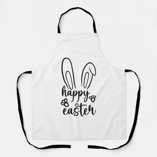 Happy Easter Day Funny Eggs Rabbit Funny T_shirt   Apron