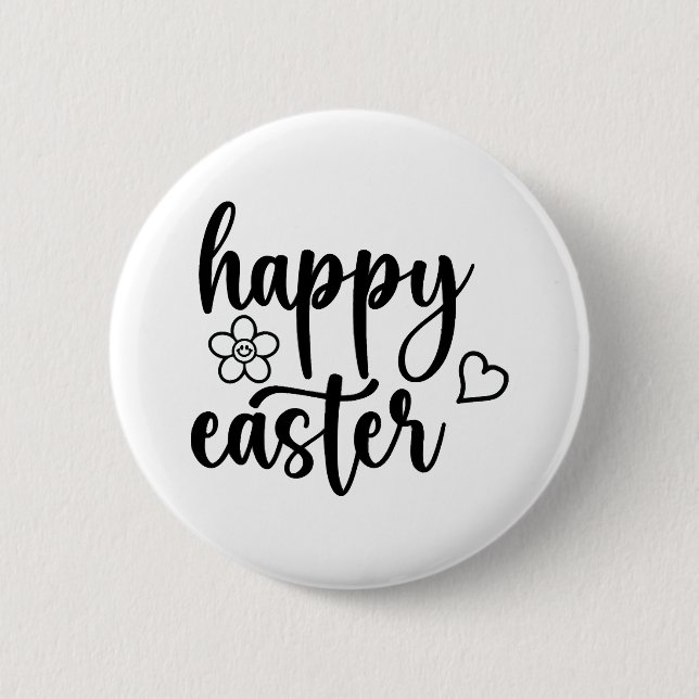 Happy Easter Day Funny Eggs Rabbit Funny T-shirt  Button (Front)