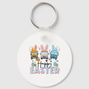 Happy Easter Day Funny School Bus Driver Life Happ Keychain
