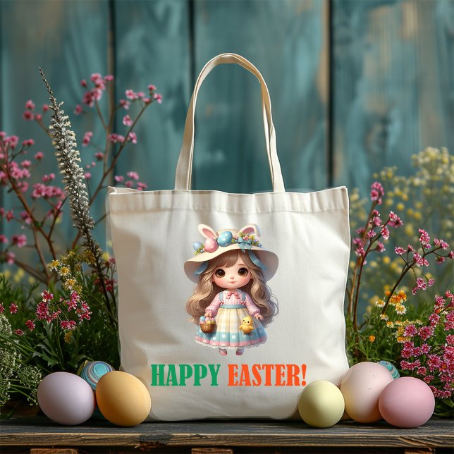 Happy Easter Day - Girl Tote Bag (Creator Uploaded)