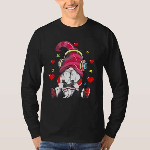 Happy Easter Day Gnome Playing Video Game Gamer T_Shirt