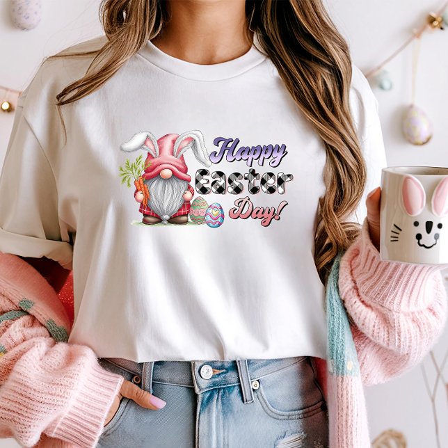 Happy Easter Day Gnome Shirt,  Cute Bunny & Carrot T-Shirt (Creator Uploaded)