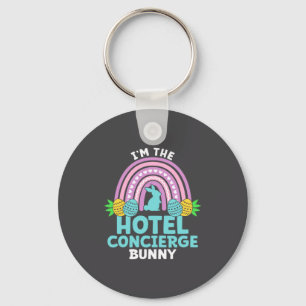 Happy Easter Day I M The Hotel Concierge Bunny  Keychain