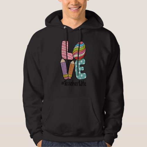 Happy Easter Day Love Teacher Life Easter Egg Hunt Hoodie