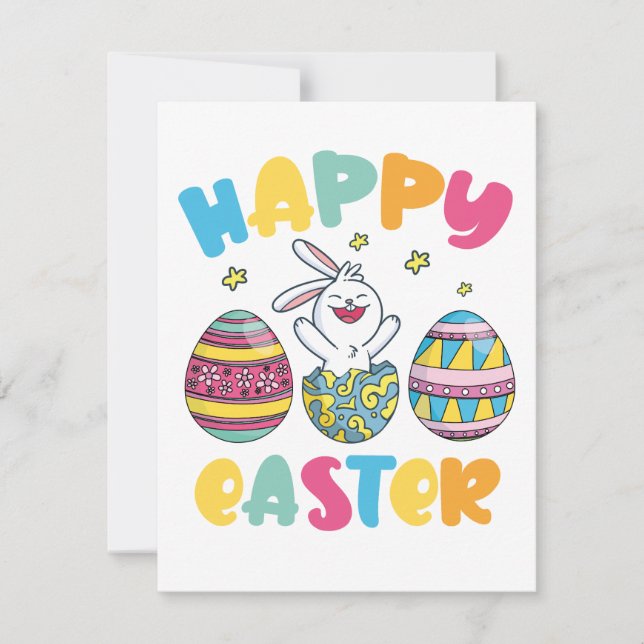 happy easter day note card (Front)