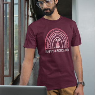 Happy Easter Day Rainbow cute Bunny Design T-Shirt