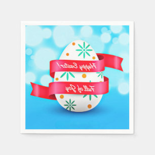 Happy Easter Day Realistic Style-23198 Napkins