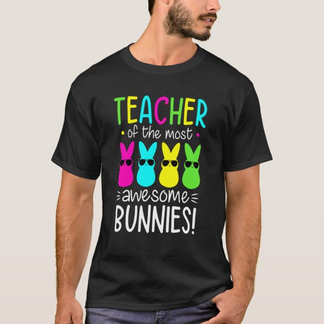 Happy Easter Day Teacher Women Easter Teacher Bunn T-Shirt (Front)