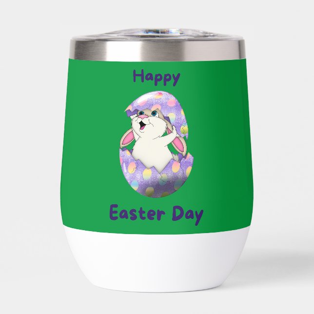 happy easter day thermal wine tumbler (Front)