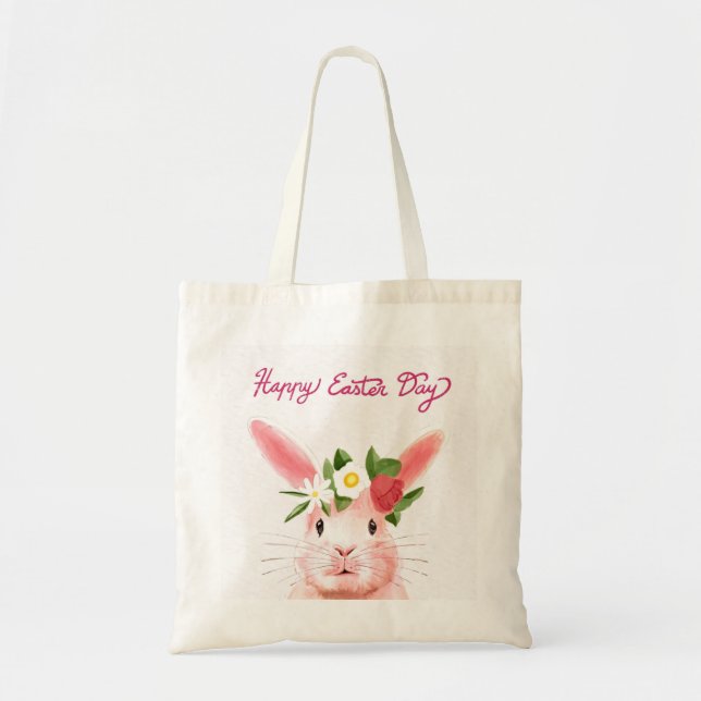 Happy Easter Day Tote Bag (Front)