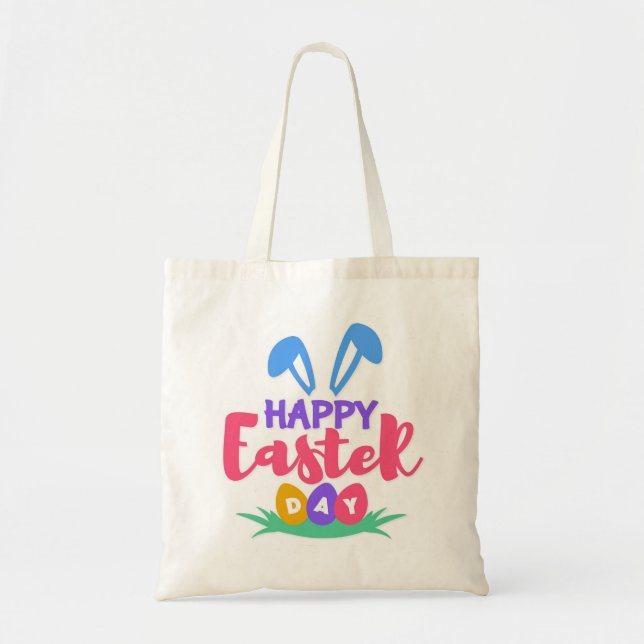 Happy Easter Day Tote Bag (Front)