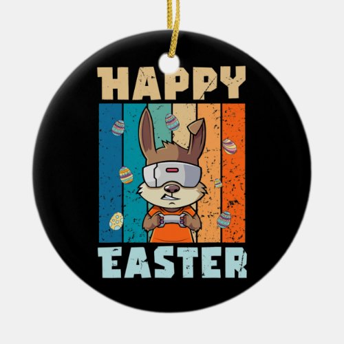Happy Easter Day Video Game Bunny Egg Boys Girls Ceramic Ornament