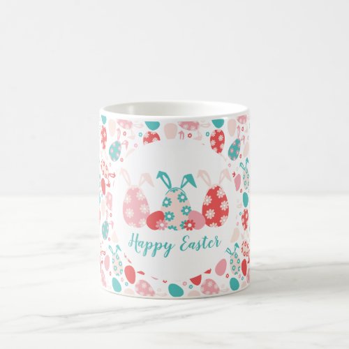 Happy Easter Decorated Eggs Bunny Ears Coffee Mug