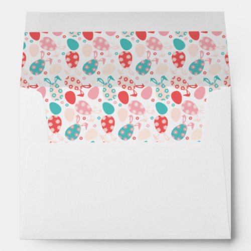 Happy Easter Decorated Eggs Bunny Ears Envelope