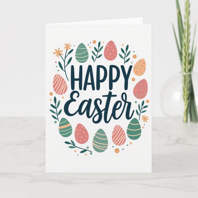 Happy Easter Decoration Card (Front)