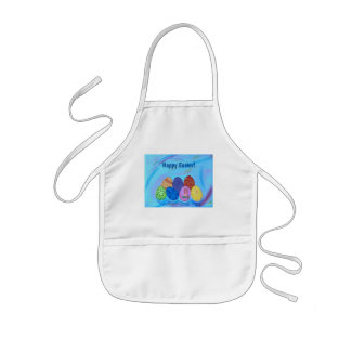 Happy Easter Decorative Eggs Aprons for Kids