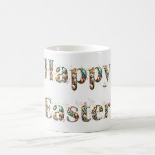 Happy Easter Decorative text  Coffee Mug
