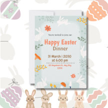 Happy Easter Dinner cute Invitation