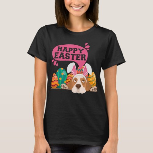 Happy Easter Dog Funny Dogs Bunny T_Shirt