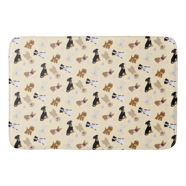 Happy Easter Dogs Bath Mat (Front)