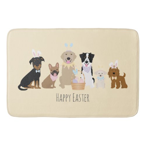 Happy Easter Dogs Bath Mat