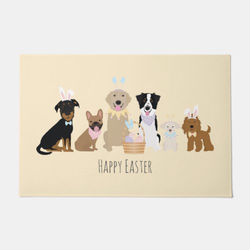 Happy Easter Dogs Doormat