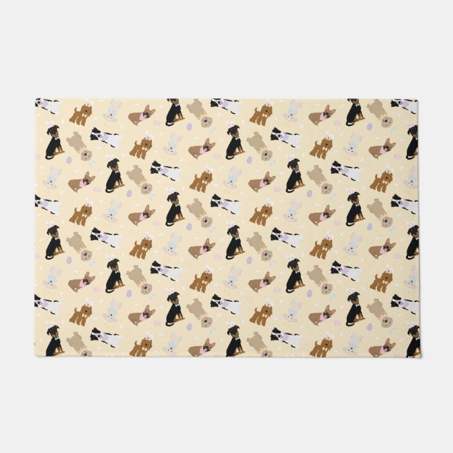 Happy Easter Dogs Doormat (Front)