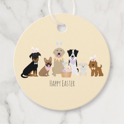 Happy Easter Dogs Favor Tags
