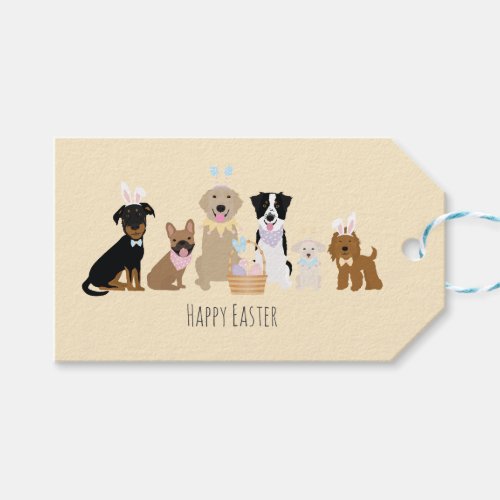Happy Easter Dogs Gift Tags