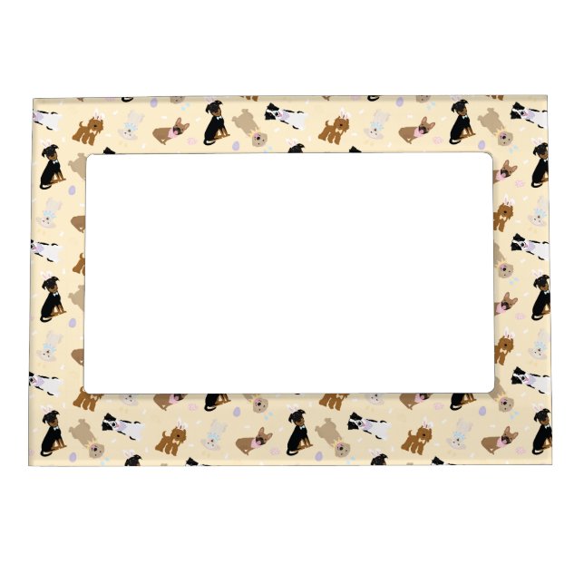 Happy Easter Dogs Magnetic Frame (Front)