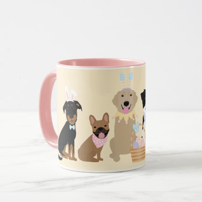 Happy Easter Dogs Mug (Front Left)