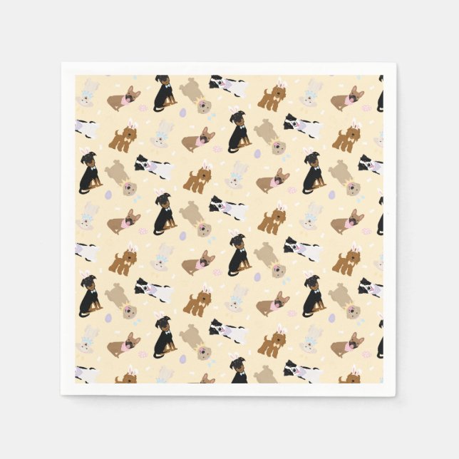 Happy Easter Dogs Napkins (Front)