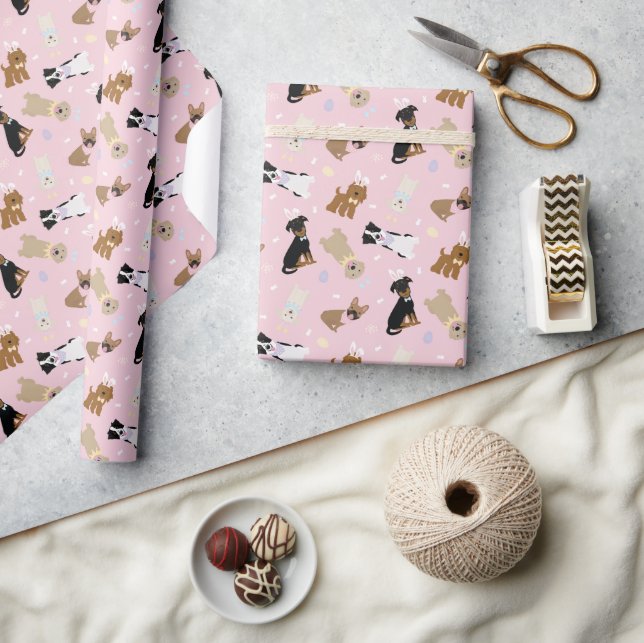 Happy Easter Dogs Wrapping Paper (Crafts)