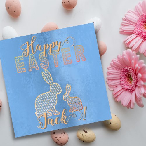 Happy Easter _ Dotted rabbits  Card