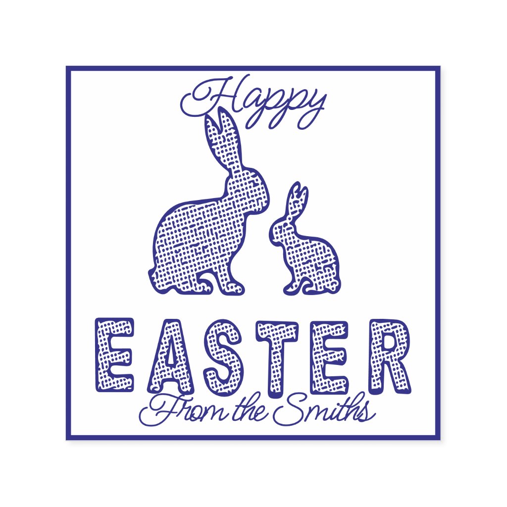 Happy Easter - Dotted rabbits 