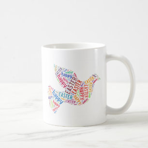Happy Easter Dove Greeting Text Coffee Mug