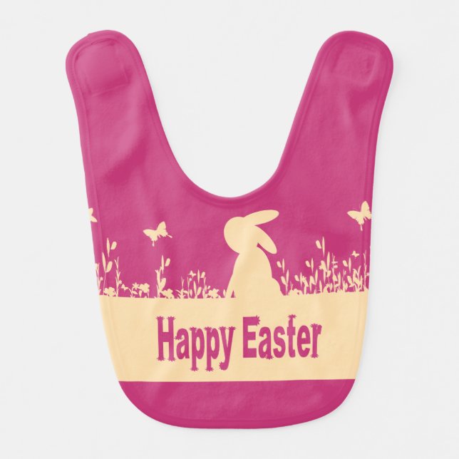 happy Easter,dreamy hare Baby Bib (Front)