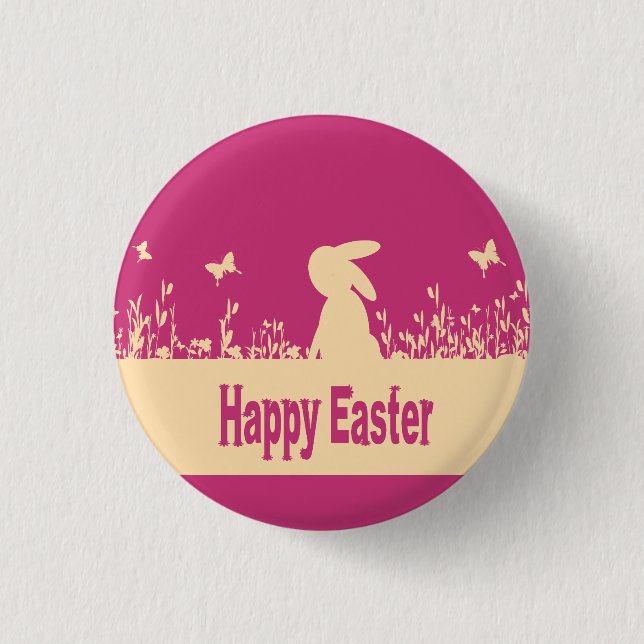 happy Easter,dreamy hare Button (Front)