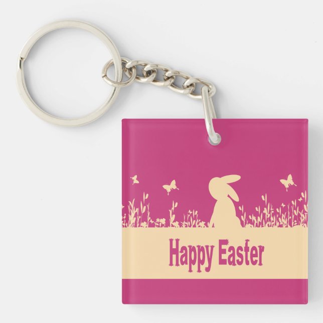 happy Easter,dreamy hare Keychain (Front)