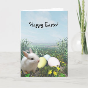 Happy Easter! Easter Bunny and Easter Eggs card